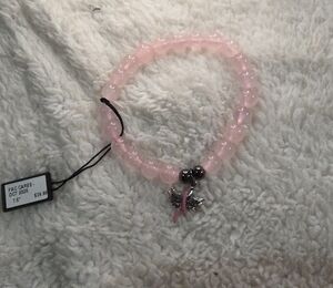 Breast Cancer Silver Charm